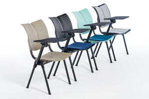 Die Schreibtablare sind für jeden Stuhl der Detroit Reihe erhältlich